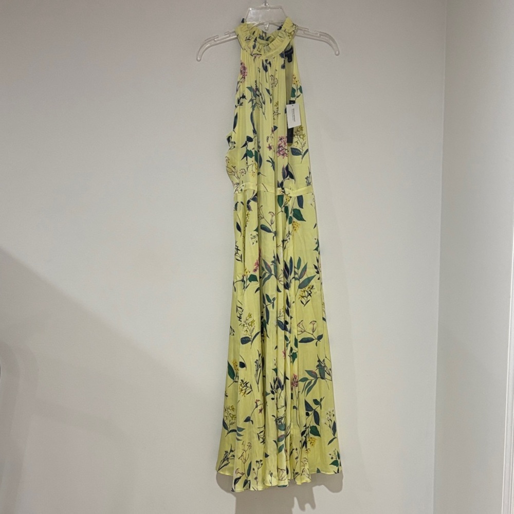 Banana Republic Light Yellow Floral Maxi Dress